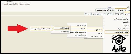 کارنامه دانشجویی دانشگاه سراسری