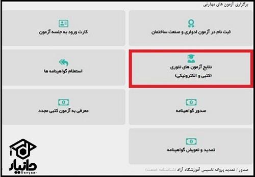 استعلام نمرات آزمون سازمان فنی حرفه ای